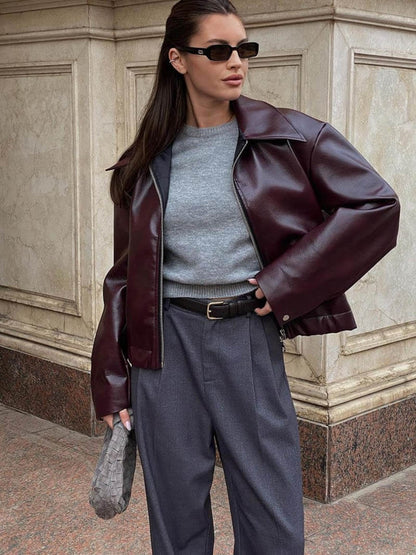 faux leather jacket for women – Sustainable Outerwear